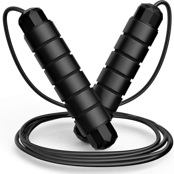 71wm42EtoNL._AC_SX679_-1.jpg Adjustable Speed Jump Rope - Tangle-Free Cable for Fitness & Home Exercise